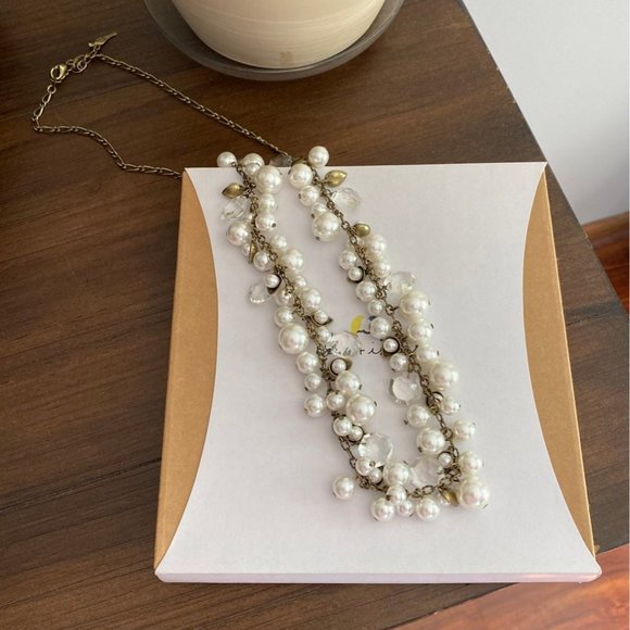 Chloe +Isabel Lotus Pearl & Crystal Drop Necklace - Picture 8 of 10